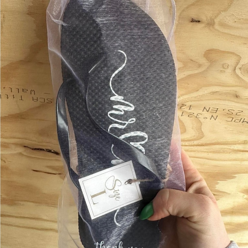 Women’s Black Flip Flop Sandals - Size L